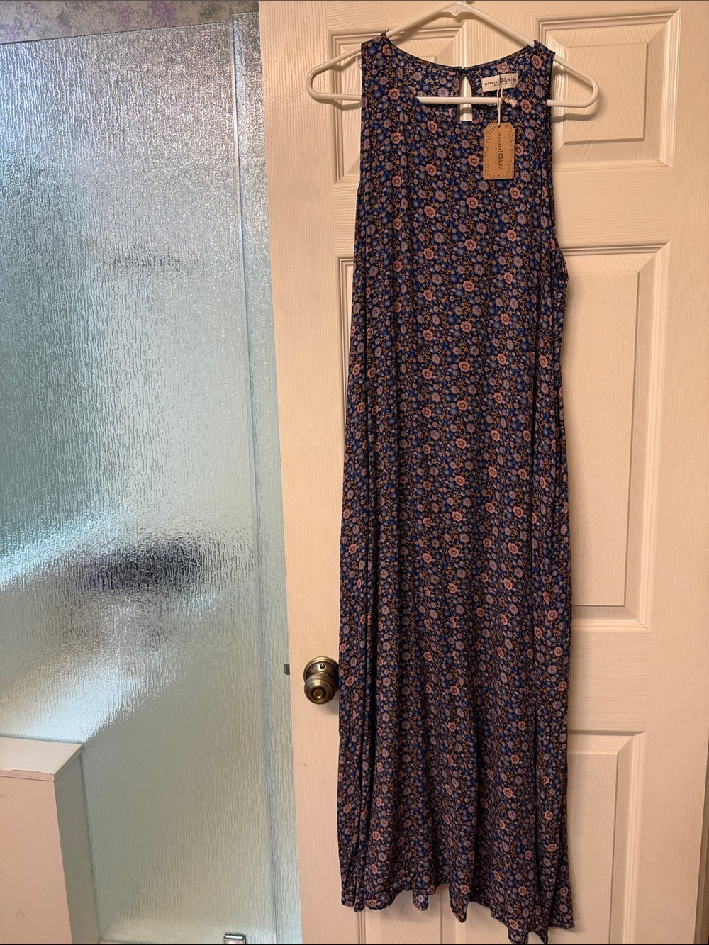 NATURAL LIFE Navy Floral Maxi Skirt